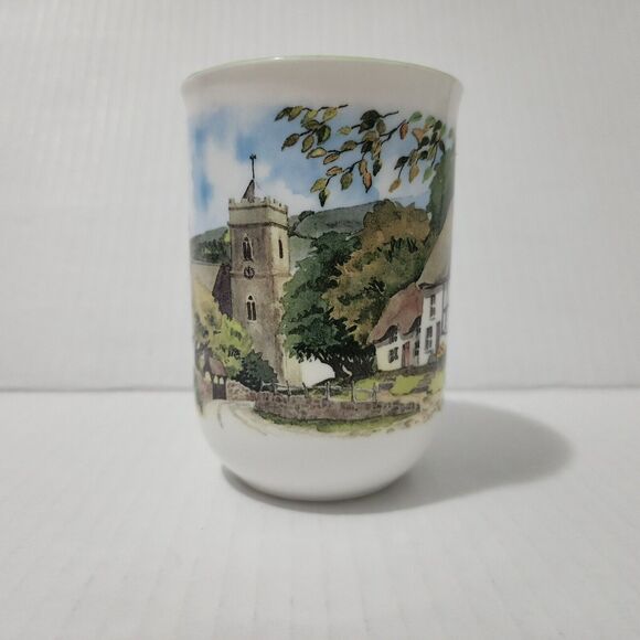 Rose of England Fine Bone China Mug 4" White Country Cottage Made in UK - Picture 3 of 6